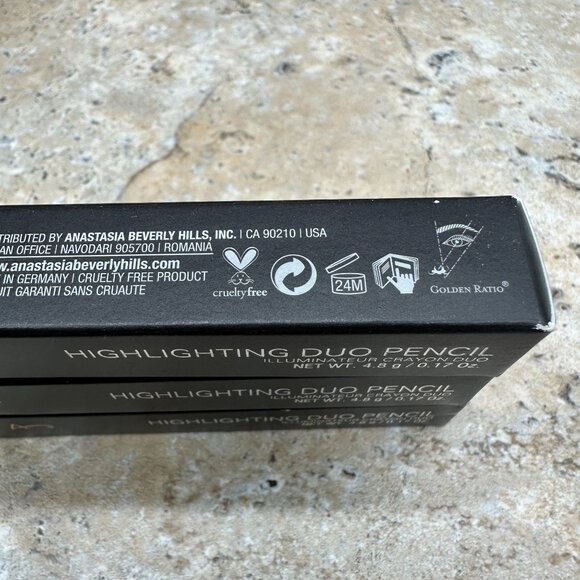 Lot Of 3 Anastasia Beverly Hills Shell/lace Highlighting Duo Pencil Camille/Sand - Picture 5 of 11